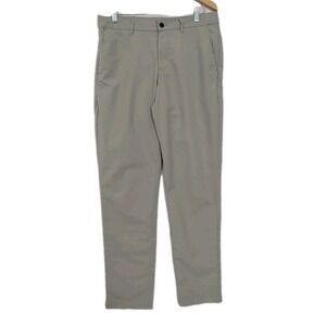 Banana‎ Republic Performance Pants Mens 32x34 Taupe Beige Gray Straight Slim